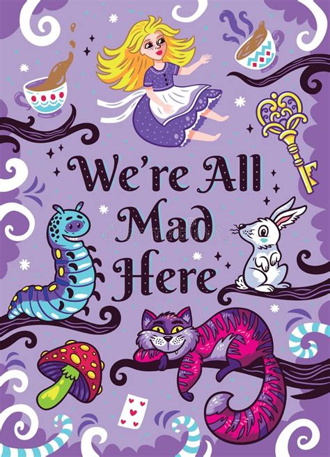 Alice Wonderland Wallpaper Stock Illustrations 652 Alice Wonderland