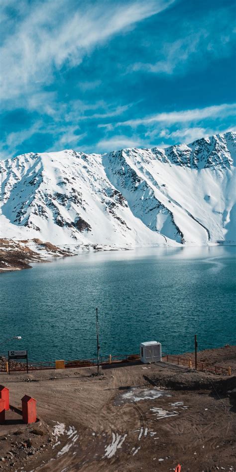 Lake Mountains Glacier Nature 1080x2160 Wallpaper Scenery