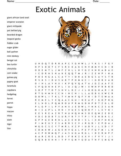 Zoo Animals Word Search Free Printable Animal Word Search For Kids