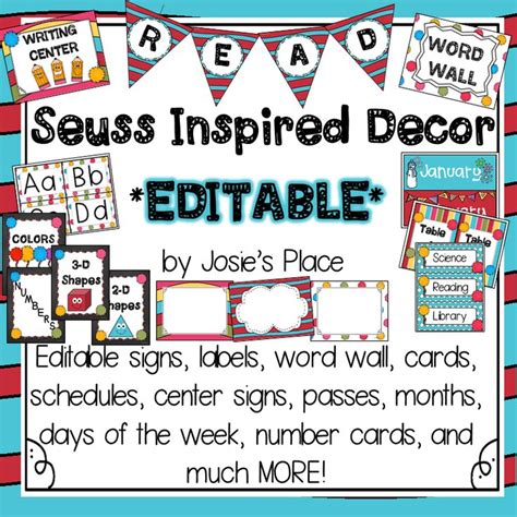 Dr Seuss Activities Ideas And Crafts Center Signs