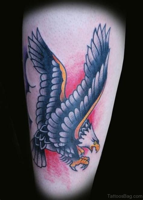 42 Perfect Eagle Tattoos For Leg Tattoo Designs