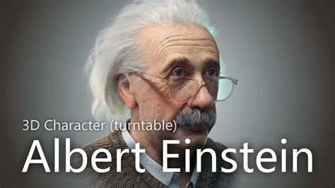 3d Character Albert Einstein Turntable Youtube
