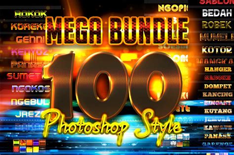 Download Mega bundle 100 Photoshop Styles ~ Layer Styles ~ Creative ...