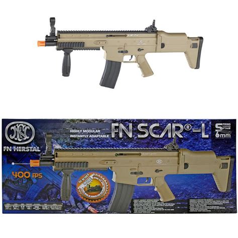 Fn Herstal Scar L Tactical Spring Powered Airsoft Rifle 400 Fps Dark