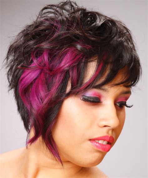 We did not find results for: Short Wavy Black Hairstyle with Pink Highlights