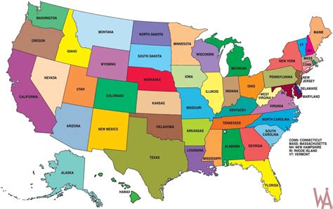 Large Printable Map Of The Us