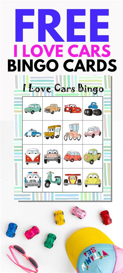 Free Printable I Love Cars Bingo Game For Kids Bingo Games For Kids