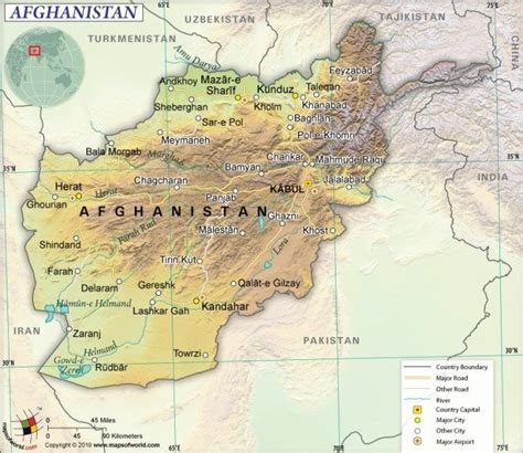 What Are The Key Facts Of Afghanistan World Geography Map Map