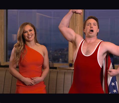 ronda rousey takes out beck bennett in her first saturday night live promo men s journal