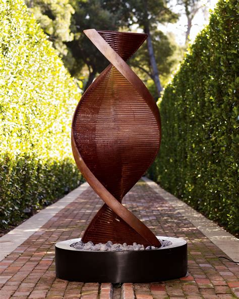 The Phillips Collection Twisted Copper Fountain Modern Outdoor