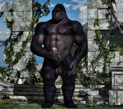 Rule 34 2014 3d Abs Amber Eyes Anthro Ape Balls Biceps Big Muscles Big Penis Black Howler