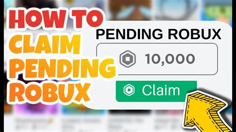 How To Claim Pending Robux In Roblox Step By Step Guide To Claiming