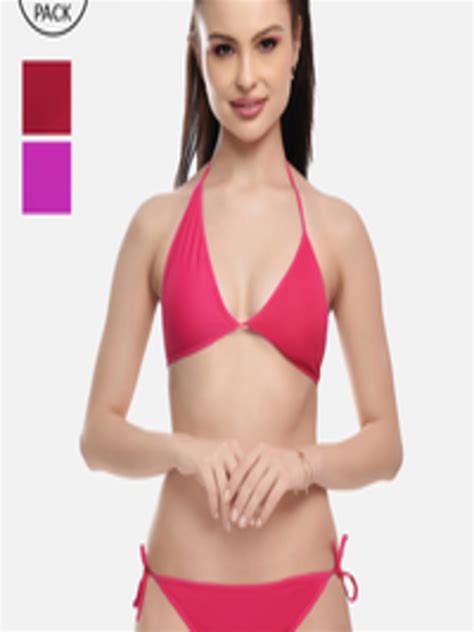 buy fims women maroon and pink pack of 3 solid lingerie set lingerie set for women 20612920 myntra