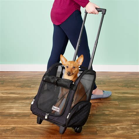 Snoozer Pet Products Roll Around 4 In 1 Travel Dog And Cat Carrier Black