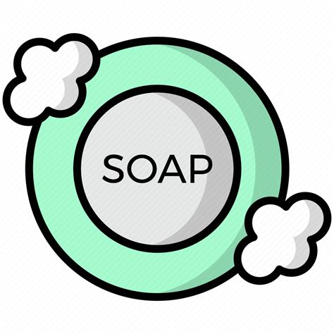 Soap Bar Cleaning Hygiene Wash Soap Bubble Icon Download On
