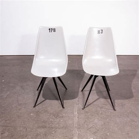 Single danish modern kay korbing fiberglass shell chair with original upholstery. 1960s Pair Of Original Grey Fiberglass Side / Dining ...