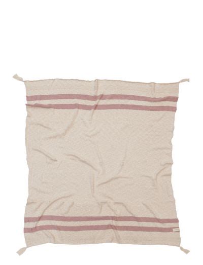 Lorena Canals Knitted Blanket Stripes Natural Vintage Nude