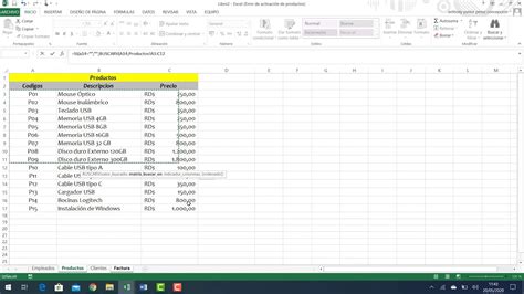 Factura Automática En Excel Youtube