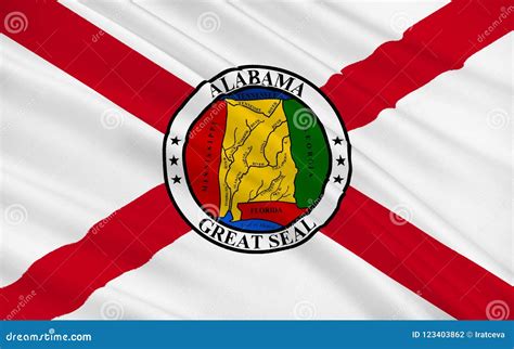 Flag Of Alabama Usa Stock Photo Image Of National 123403862