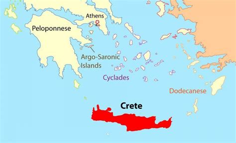 Ilha De Creta Mapa