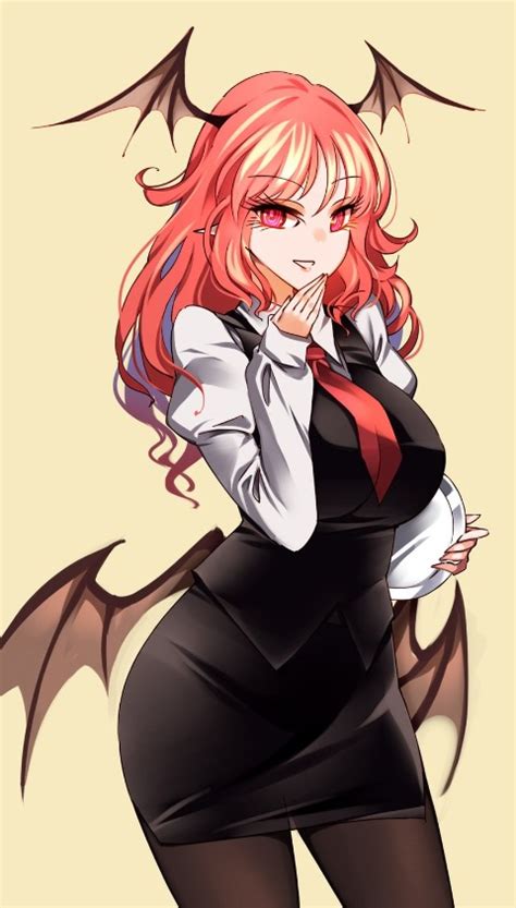 Anime R34 Touhou Koakuma Raptor7 1girl Bat Wings