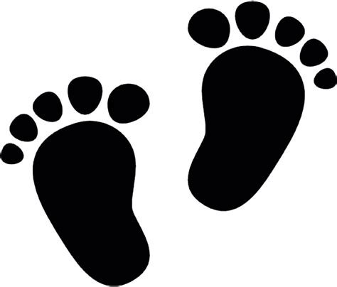 Footprint Infant Clip Art Baby Feet Clipart Black And White Png