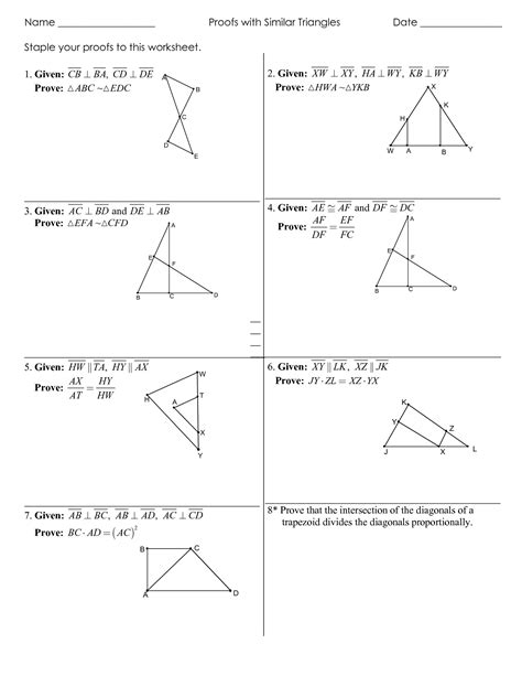 Solving application problems involving similar triangles applying knowledge of triangles, similarity, and congruence can be very useful for solving. 7 Best Images of Similar Triangles Worksheet Similar Triangles and Polygons Worksheet, Right en ...