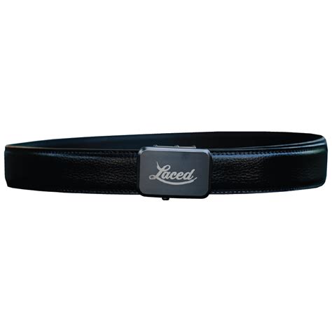 Black Laced Leather Belt — Laced Belt Co