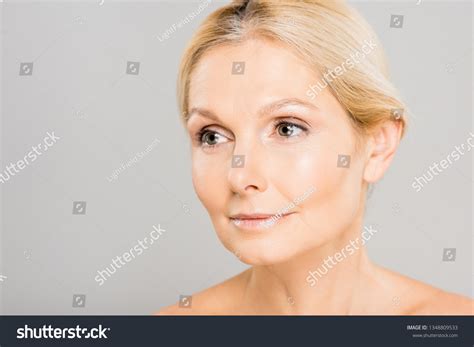 Attractive Blonde Mature Woman Looking Away 스톡 사진 1348809533 Shutterstock
