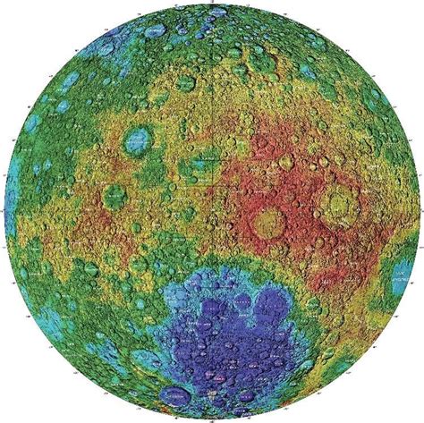 Topographic Map Of The Lunar Far Side Moon Projects Art Projects