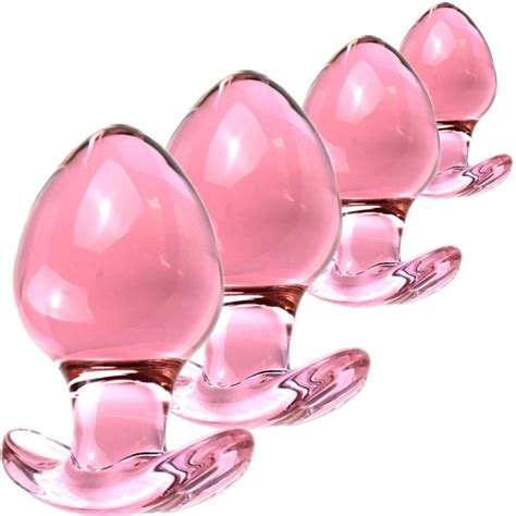 125 66mm Huge Smooth Crystal Glass Black Pink Glass Dildo Anal Dilation Butt Plug Sex Toys