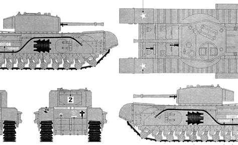Churchill Crocodille Tank Drawings Dimensions Pictures Download
