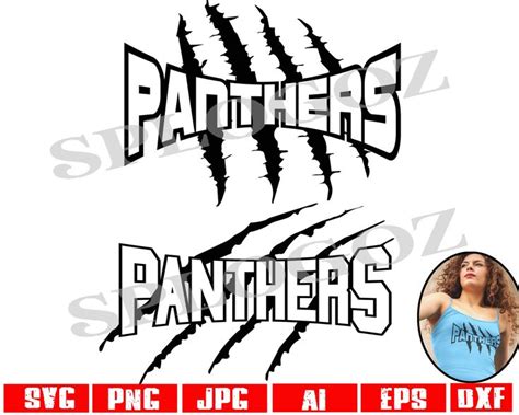 Panthers Svg Panther Svg Panther Scratches Design School Etsy