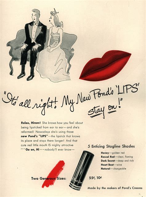 The Graffical Muse Vintage Red Lips Cosmetic Ad