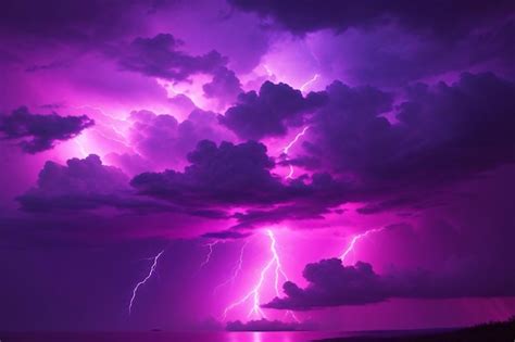 Premium Ai Image Thunderstorm Sky Pink Thunderstorm Background Pink