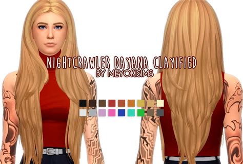 Nightcrawler Dayana Hair Clayified Maxis Match Sims Hair Maxis Match