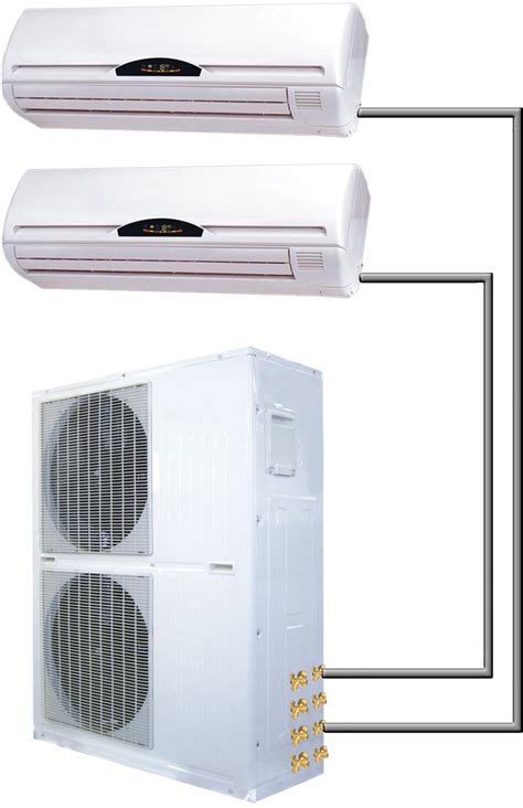 Domestic split air conditioning system. 60000 BTU Dual Zone 5 Ton Ductless Mini Split AC Heat Pump