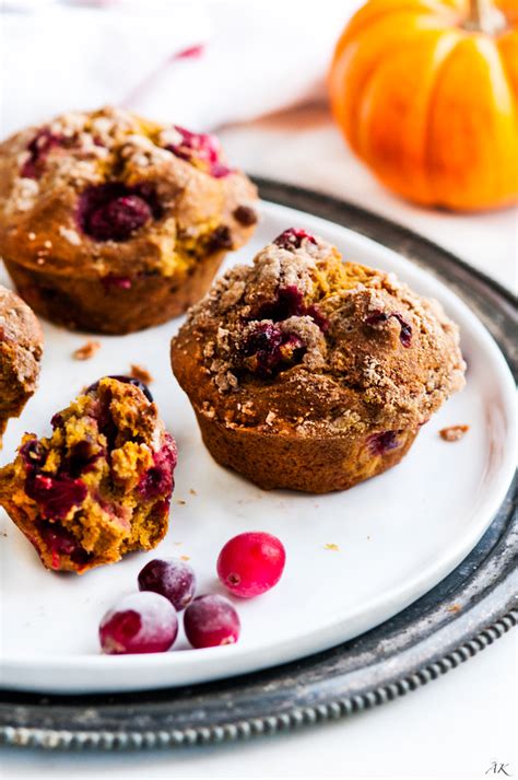 Advertisement step 2 mix together the flour, sugar, baking powder, baking soda, orange peel, nutmeg, cinnamon and ginger. Pumpkin Spice Cranberry Muffins - Aberdeen's Kitchen