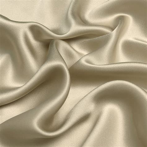 Parchment Color Stretch Silk Charmeuse Fabric For Fashion