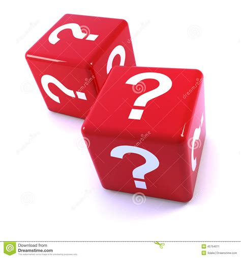 3d Red Question Mark Dice Royalty Free Stock Photo