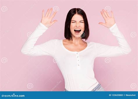 Beautiful Woman Emotions Facial Expression Stock Photo Image Of