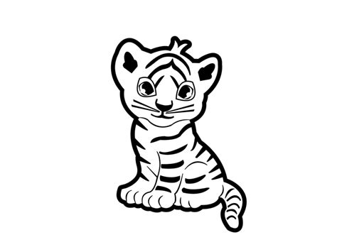 Buy Tiger Outline Svg Cut Files Online In India Etsy