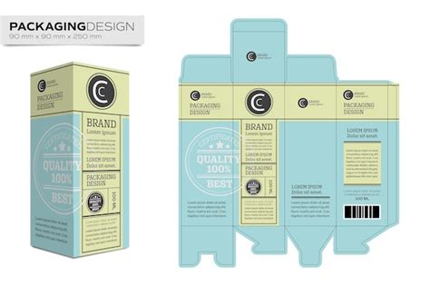 Premium Vector Packaging Design Template Box Layout For Cosmetic Product