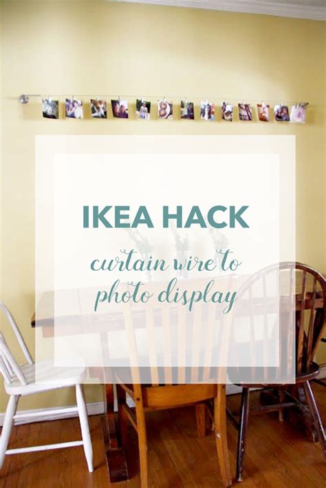 ikea hack curtain wire  photo display red leaf style