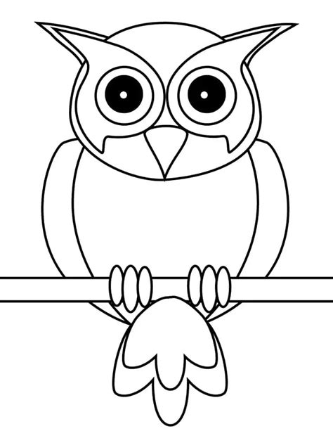 Easy Owl Coloring Page Free Printable Coloring Pages For Kids