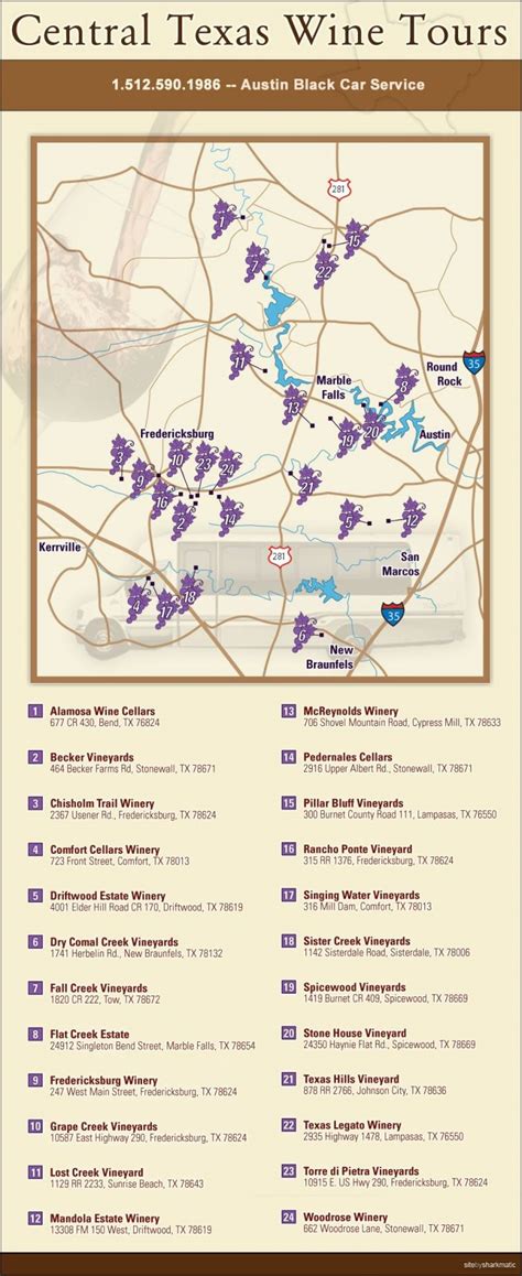 central texas wine trail … wine centr… fredericksburg texas winery map printable maps