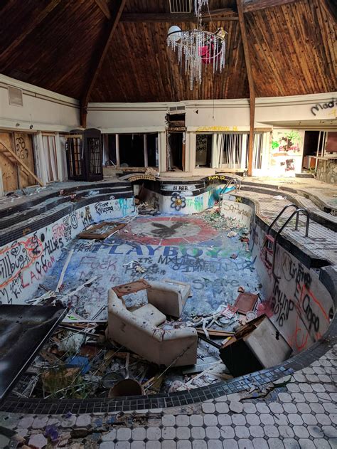 Swingers Mansion Complete With Chandelier And Playboy Pool X Oc R Abandonedporn