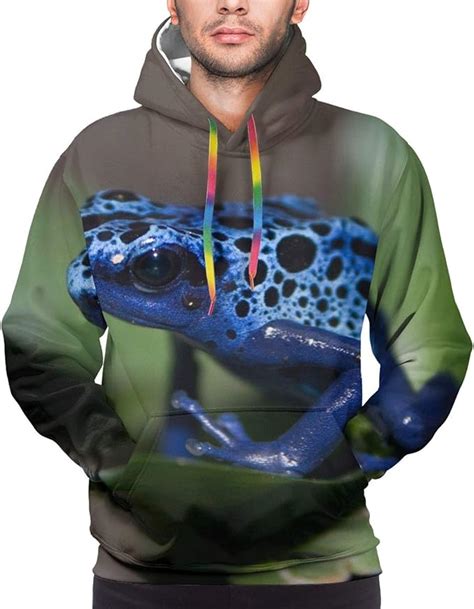 Camouflage Blue Frogs Mens Hoodies Funny Cool Graphic Sweatshirts 3d