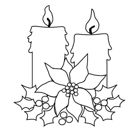 Santa claus, reindeer, happy christmas kids and more christmas coloring pages and sheets to color. Christmas Candle For Decorating Christmas Tree Coloring ...