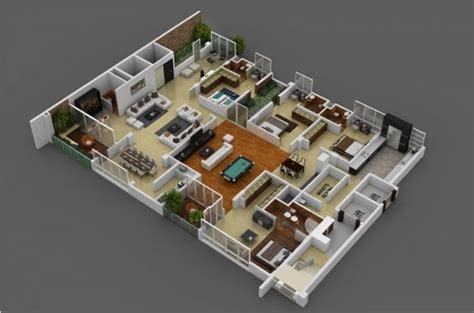 Choose from double wide or triple wide floor plans that range from 1200 sq. 4 Bedroom Apartment/House Plans